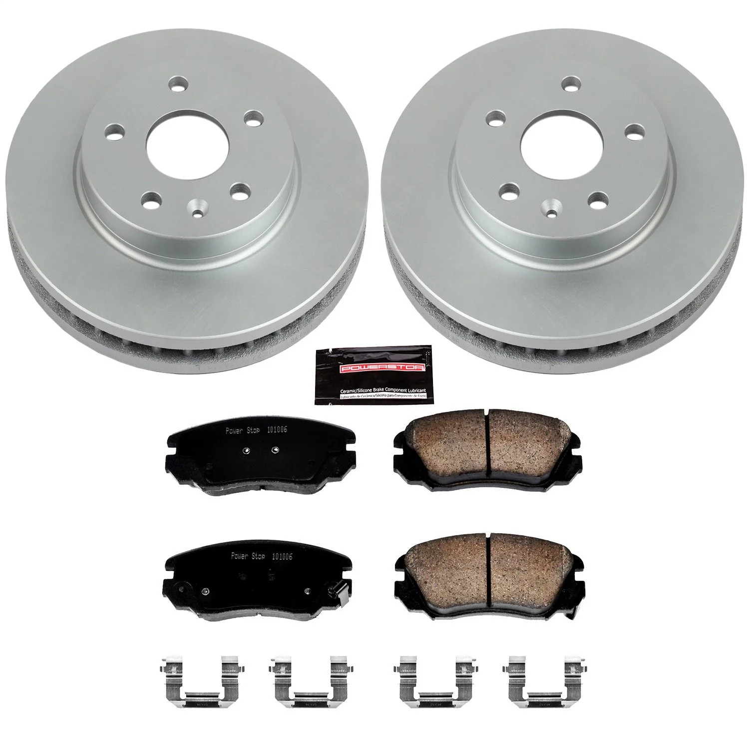 Power Stop CRK5522 Z17 Evolution Brake Kit with Genuine Geomet Coated Rotors And