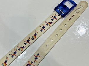 Equestrian Horse Jumping C4 Belt Rainbow Motif Blue Buckle Dressage 34