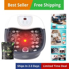 Foot Spa Bath Massager with Heat, Foot Bath with 22 Massage Rollers, Temperat...