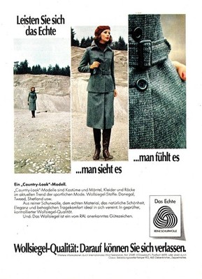 3w9719/ Reklame / Werbung aus 1975   WOLLSIEGEL-Qualität