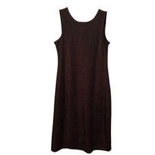 Gap Sleeveless Black Metallic Speckled Maxi Sheath Dress XL Tall