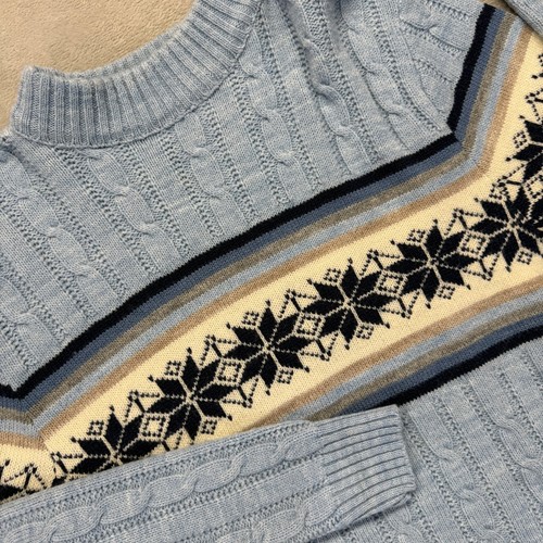 Pull Vintage Jantzen Femme Col V Profond Manches Courtes Taille S - Multicolore Rayé - Très Bon État