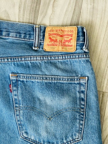 2 Pairs of Men's Levi Denim Blue Jeans 42W x 30L Pants 550 Relaxed Fit - Picture 8 of 10