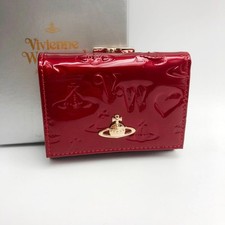 Vivienne Westwood Gamaguchi Trifold Wallet Color Red orb Enamel Japan