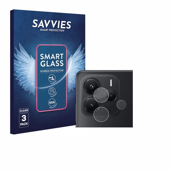 3X Savvies Schutzglas FüR Xiaomi Redmi Note 14 (Nur Kameraschutz) Panzer Folie-image