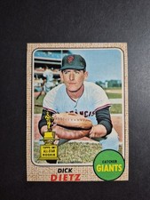 1968 OPC BASEBALL # 104 DICK DIETZ SAN FRANCISCO GIANTS NM OR BTR