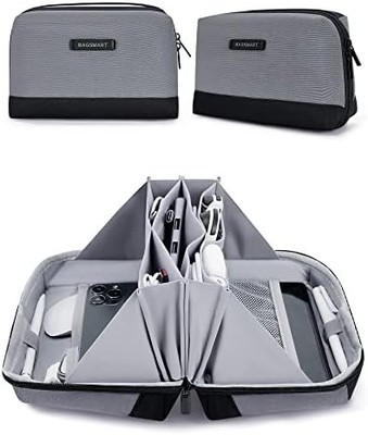 Pink Compact Tech Organizer for Travel and Cords