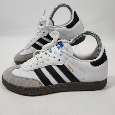 Adidas Samba OG Damen Leder Turnschuhe - weiß schwarz granit - Größe 4,5 UK