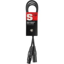 Stagg DMX cable, XLR/XLR m/f 5 ft. Black