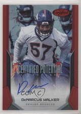 2017 Certified Potential Signatures Mirror Red 71/75 DeMarcus Walker Auto 0c2