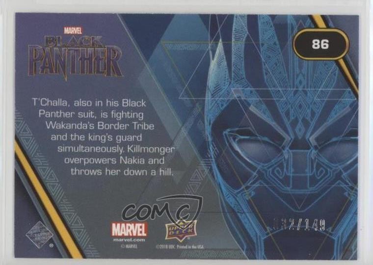 2018 Upper Deck Marvel Black Panther 32/149 Killmonger Proves too Strong #86 8vv thumbnail 2