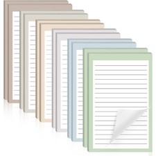 Lined Sticky Notes 12 Pack 4x6 Inch Sticky Note Pads with Lines 6 Colors for
