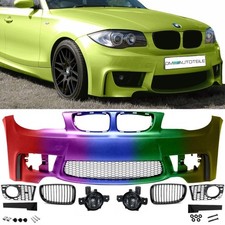 LACKIERT Sport Stoßstange vorne passt für BMW E88 E87 E82 E81 +NSW Smoke +Grill