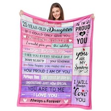21 Year Old Daughter Gifts, 21st Birthday Gifts for 50"x60" 21th Daughter