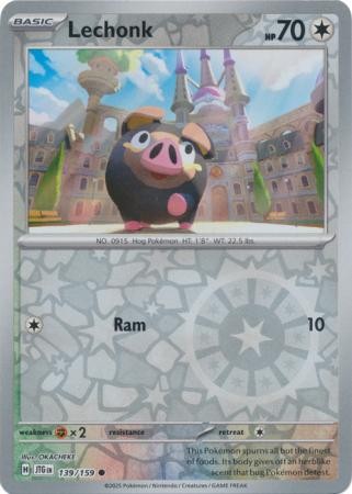 LECHONK 139/159 JOURNEY TOGETHER POKEMON (REVERSE HOLO, NM)