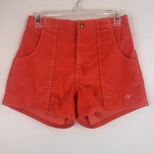 Vtg 80s OP Ocean Pacific Unisex Corduroy Shorts Longriders Surf USA Orange M