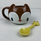 Sanrio Landry Mug With Duck Spoon Vintage Rare 1999 Smiles Raccoon Y2K Japan