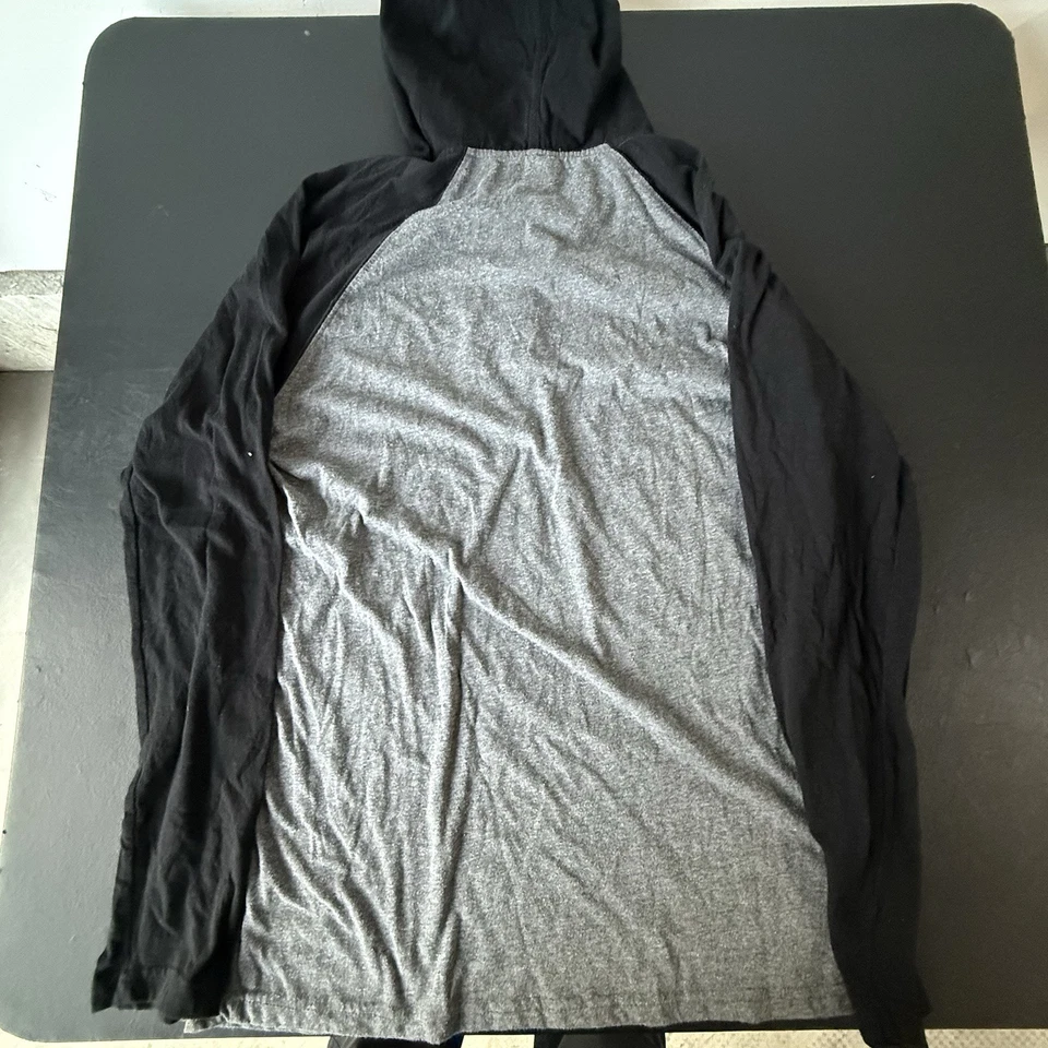 ZINE Sudadera con Capucha Adulto Grande Negro Gris Cordón Sudadera con Capucha Pullover Para Hombre’s Foto 2 de 4