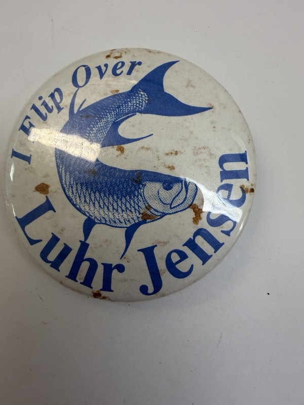 Luhr Jensen Advertisement Pin