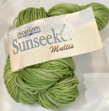 Cascade Yarns Sunseeker Cotton Acrylic Green Tones, Mixed Lot, Please Read