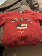 Vtg 90s Air Force Medium Crewneck Sweatshirt Champion Burgundy Color