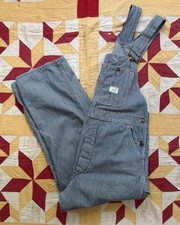 Vintage 70s Big Mac Hickory Stripe Overalls 38x28" Workwear USA AS IS
