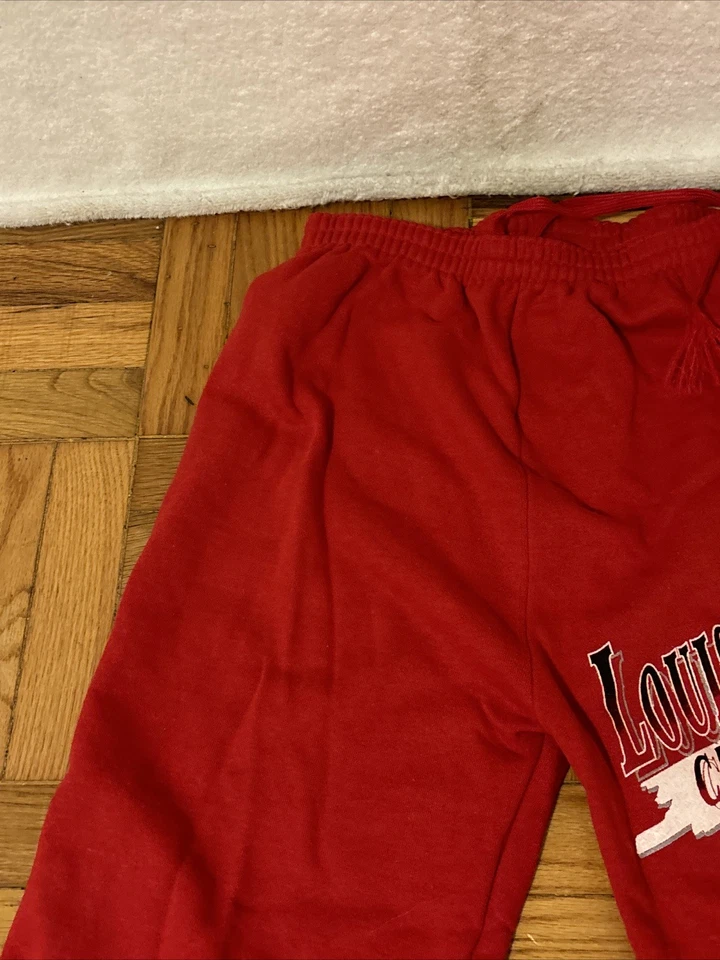 Vintage 90s Louisville Cardinals Sweat Pants TNT Trau & Loevner Large FREE SHIP - Image 2 of 4