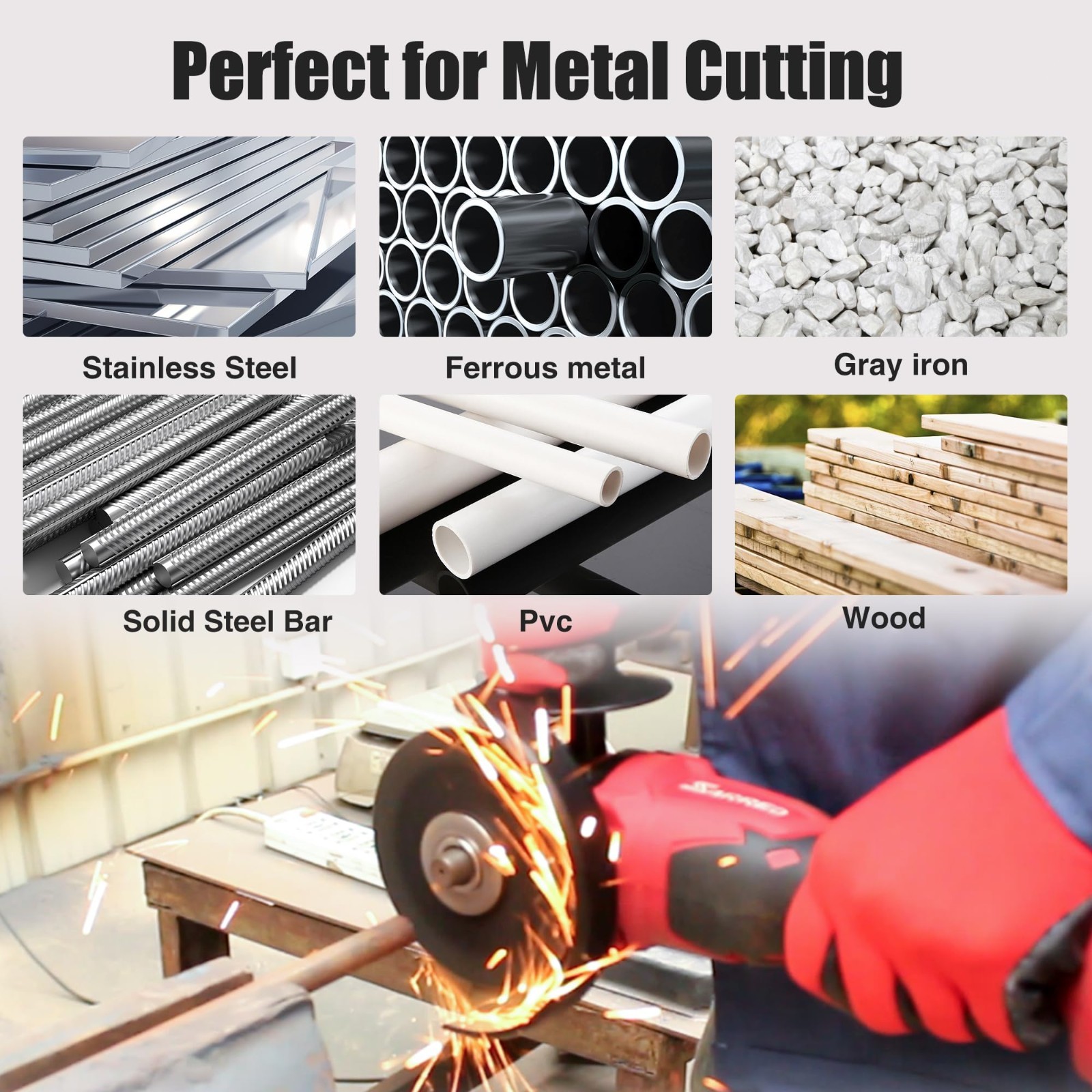 110 Pack 5 x 7/8 in Cut-Off Wheels, Professional Cutting Discs for Angle Grinder - Thumbnail 3