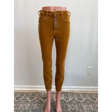 ANTHROPOLOGIE PILCRO Women  s Skinny Corduroy Button Fly Ankle Jeans Sz 29