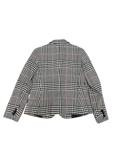 TALBOTS BLACK WHITE GLEN PLAID WOOL 2 BUTTON BLAZER SIZE 8 - Picture 5 of 5