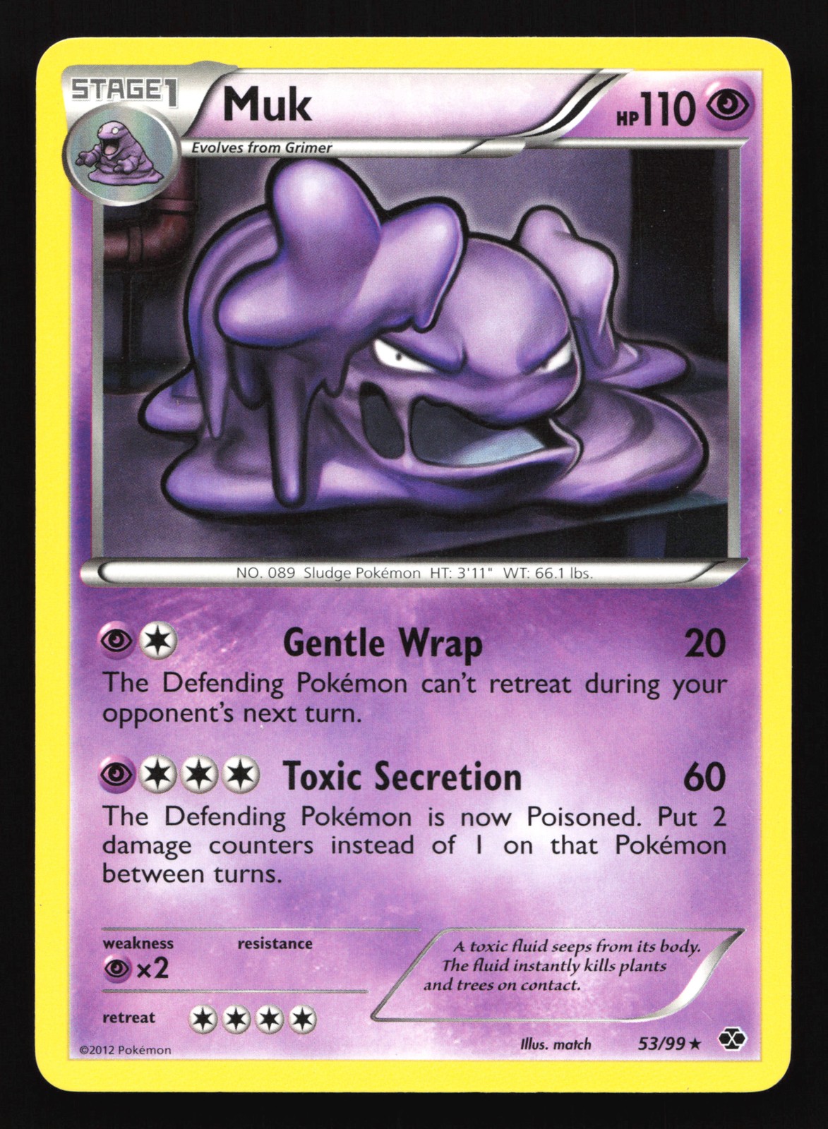 Muk 53/99 Next Destinies Rare Pokemon Card