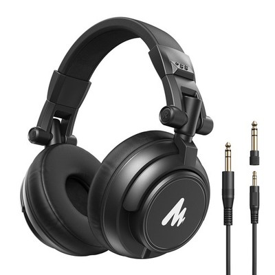 MH601 Professional Studio Monitor Headphones, Wired Closed Back Over Ear DJ H...