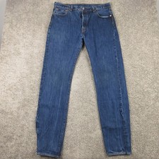 Levis Jeans Mens 36x34 Tag 36x36 Blue 501 Button Fly Original Denim Pants