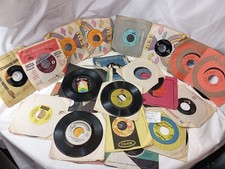 Lot Of 25 Vintage 45 RPM Vinyl Records Various Artists LOT K