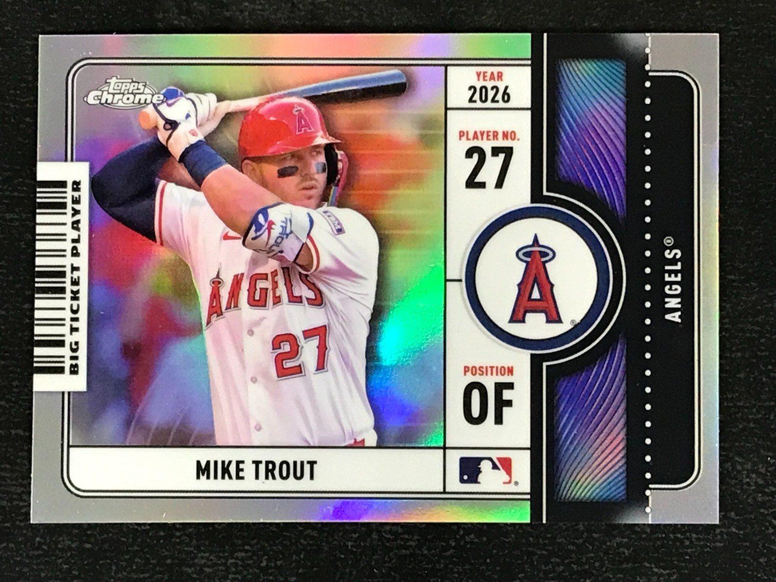 2026 Topps Chrome - Mike Trout Big Ticket Refractor #BTP-1 Angels view 1