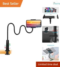 Adjustable Universal Cell Phone Tablet Holder Flexible Gooseneck Bed Stand Clamp