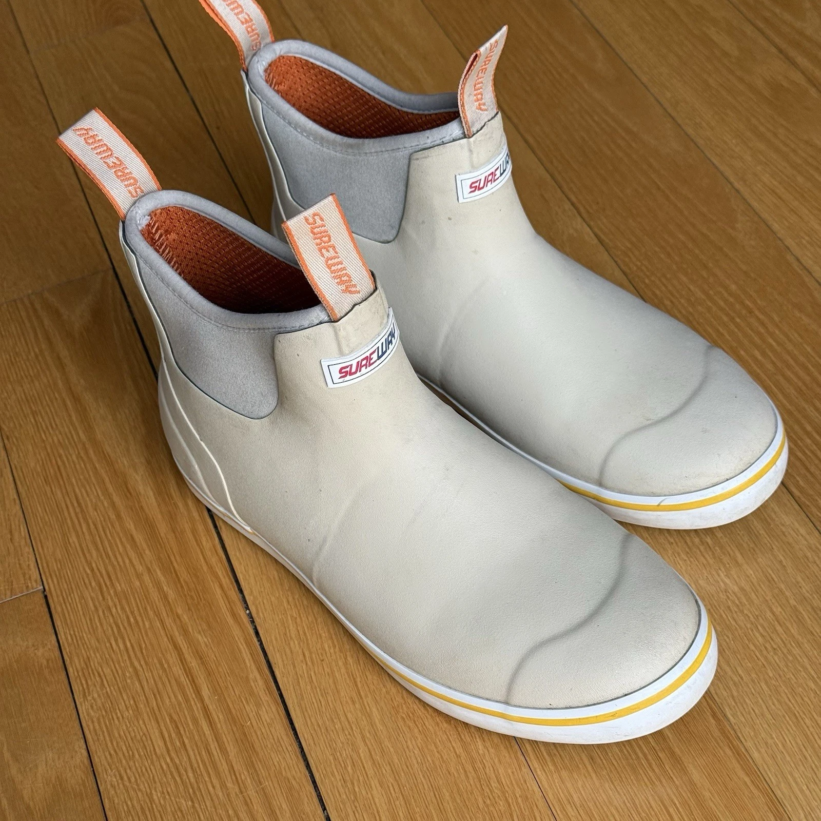 SUREWAY Waterproof Rubber Fishing Boots Arch Support Men Size 9.5 Beige Gray
Opens in a new window o