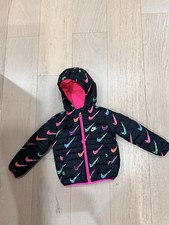 Nike Toddler Jacket with Pink Fuzzy Fleece 24 Months Full Zip