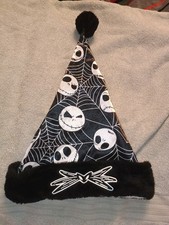 Disney Nightmare Before Christmas JACK Skellington Zero Black Santa Hat 
