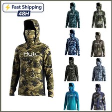 Men's Hooded Fishing Shirt UPF 50 Sun Protection Quick Dry Long Sleeve Outdoor