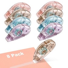 Double Sided Tape Roller - 8 Pack Adhesive Scrapbook Glue Tape Runner Roller...