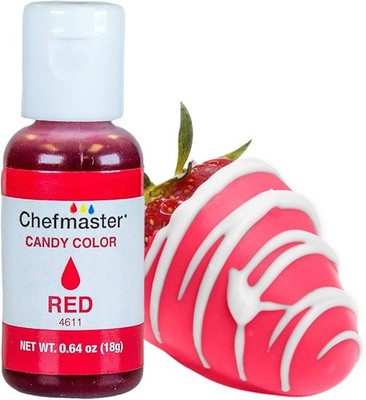 Chefmaster Oil Based Food Color (for Chocolate/Candy Coating) .64oz   Red