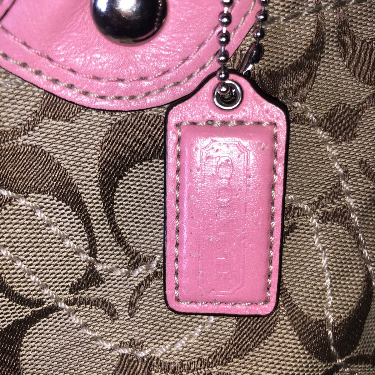 PINK!!! Y2K Coach F14724 Limited Edition Signature Bleecker Daisy