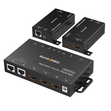 1x2 HDMI Extender Splitter, 1080P 60Hz HDMI Over Ethernet, Up to 165 FT Trans...