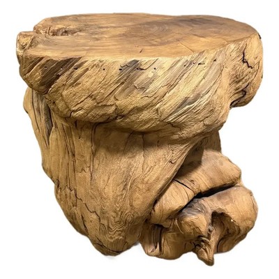 Vintage 1960s 70s Organic Driftwood Root Side Table -Sculptural Natural Wood 25''