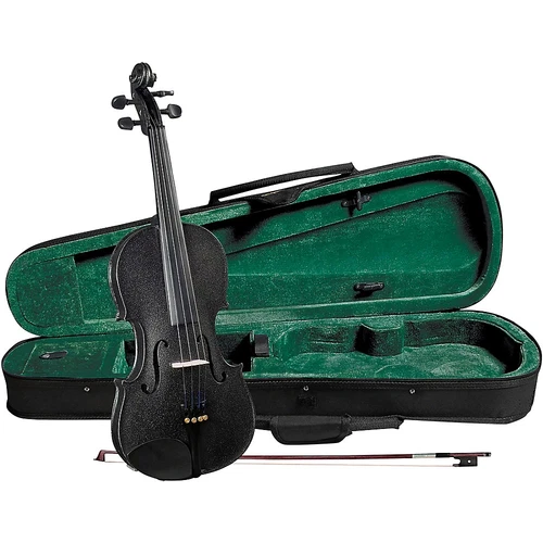 Cremona SV-75BK Premier Novice Sparkling Blk Violin Outfit 4/4 Outfit 1978811 RF