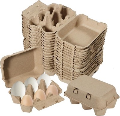 18 Pack Jumbo Duck Egg Cartons Half Dozen Paper Goose Egg Cartons for Normal ...