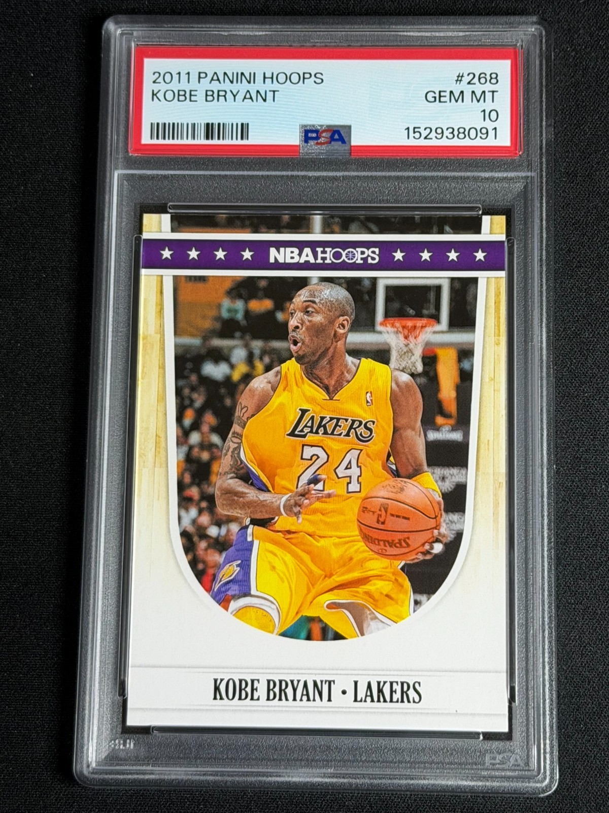 2011 Panini NBA Hoops Kobe Bryant #268 PSA 10 GEM MINT Lakers NEW LABEL LOW POP