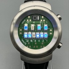 01TheOne Samui Moon Mens Watch 39mm Green LED...