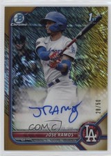 2022 Bowman Chrome Prospect Gold Shimmer Refractor /50 Jose Ramos Auto 1n21